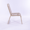 C60 - St. Maarten II Stackable Vinyl Strap Armless Dining Patio Chair - Side