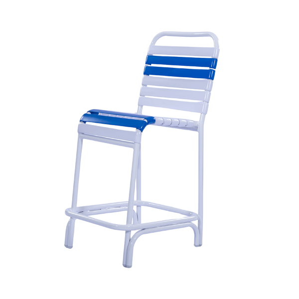 C75 - St. Maarten II Vinyl Strap Armless Patio Barchair - 9 lbs.
