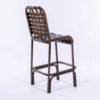 C75B - St. Maarten II Crossweave Vinyl Strap Armless Patio Bar Chair - Sideback