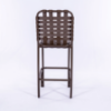 C75B - St. Maarten II Crossweave Vinyl Strap Armless Patio Bar Chair - Back