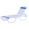C120 - St. Maarten II Low Profile Stackable Vinyl Strap Chaise Lounge with 12" Seat Height - 20 lbs.