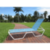 	C120 - St. Maarten II Low Profile Stackable Vinyl Strap Chaise Lounge with 12" Seat Height 