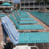 C160B - St. Maarten II Elevated Stackable Crossweave Vinyl Strap Chaise Lounge with 16" Seat Height - Lifestyle2