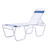 C200 - St. Maarten II Senior Height Stackable Vinyl Strap Chaise Lounge with 20" Seat Height - 26 lbs.