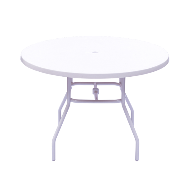 F36 - St. Maarten II Fiberglass Round Dining Patio Table - 36", 42", or 48"