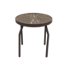 PTC18 - St. Maarten II Straight Round Punched Aluminum Side Patio Table - 18" or 24"