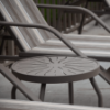 PTC18 - St. Maarten II Straight Round Punched Aluminum Side Patio Table - Top