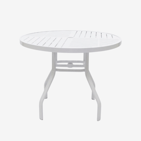 PTR36 - Resort Round Punch Aluminum Dining Table - 36"
