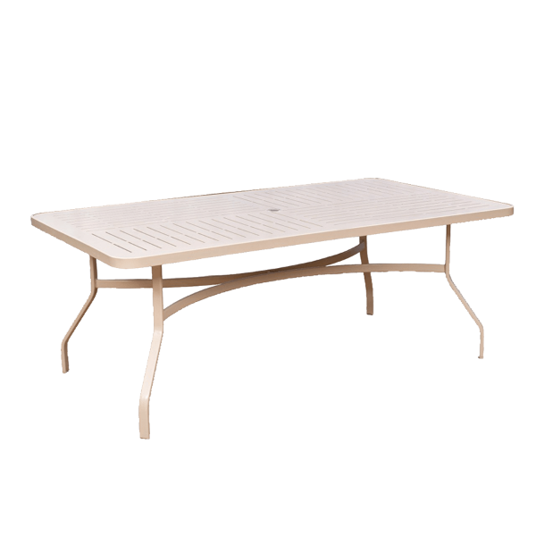 PTR42x72 - 42" x 72" Rectangle Resort Punched Aluminum Patio Dining Table - 30 lbs.