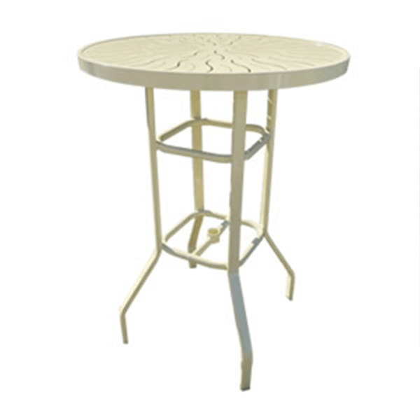 PTRBH30 - 30" Round Resort Punched Aluminum Patio Bar Height Table - 32 lbs.