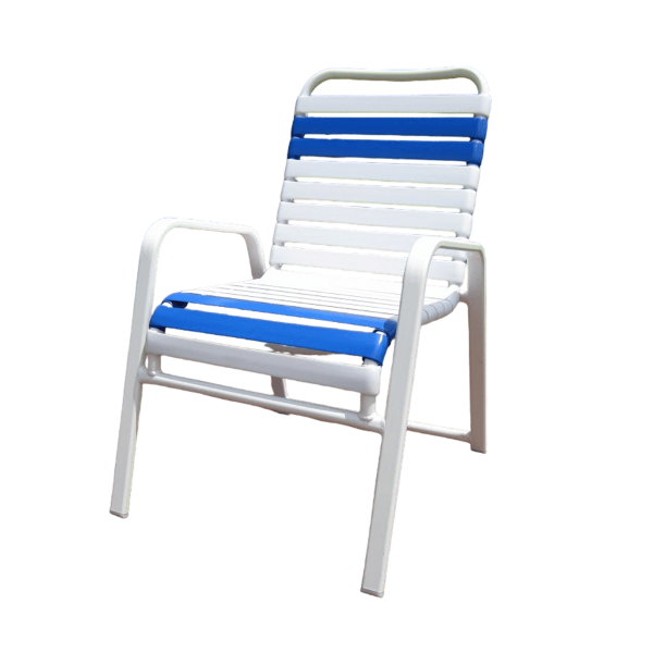 R50 - Resort Stackable Vinyl Strap Patio Dining Chair - 11 lbs.