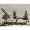 R165 - Resort Elevated Stackable Vinyl Strap Chaise Lounge with Arms and 16" Seat Height - Lifestyle