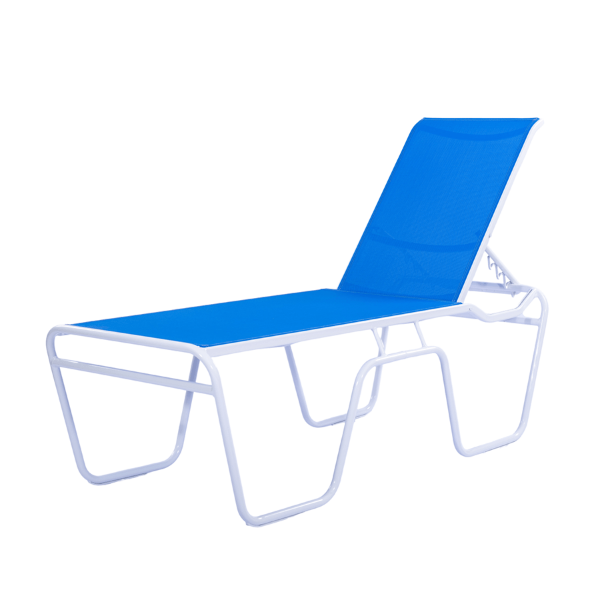 SC200 - St. Maarten II Senior Height Stackable Sling Chaise Lounge with 20" Seat Height - 21 lbs.