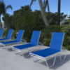SC200 - St. Maarten II Senior Height Stackable Sling Chaise Lounge with 20" Seat Height - Lifestyle