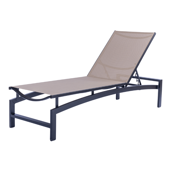 SD140 - Dockside Stackable Sling Chaise Lounge with 14" Seat Height - 25 lbs. 