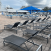 SD140 - Dockside Stackable Sling Chaise Lounge with 14" Seat Height - Lifestyle