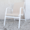 SR50 - Resort Stackable Patio Sling Dining Chair - Lifestyle
