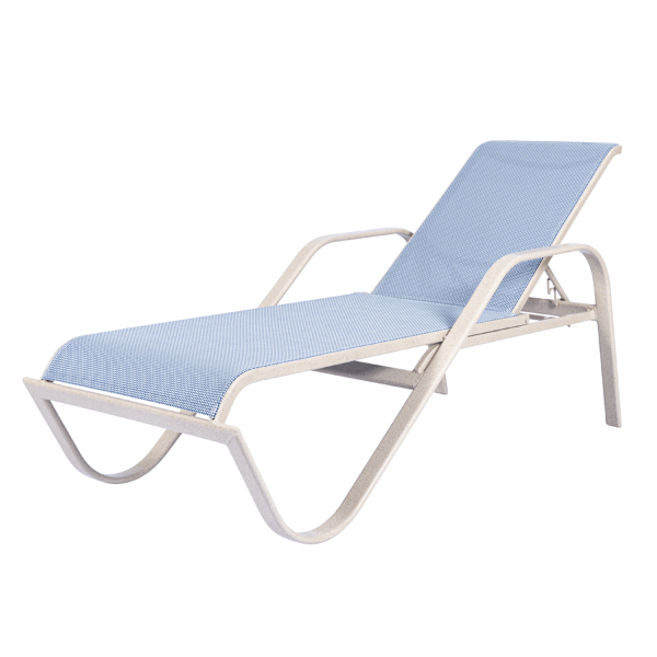 SW165 - Waterfront Elevated Sling Pool Chaise Lounge with 16" Seat Height - 26 lbs.