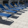 SW165 - Waterfront Elevated Sling Pool Chaise Lounge with 16" Seat Height - Lifestyle