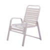 W50 - Waterfront Stackable Vinyl Strap Dining Patio Chair - 12 lbs.