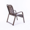 Waterfront Stackable Crossweave Vinyl Strap Dining Patio Chair - Backside