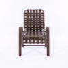 Waterfront Stackable Crossweave Vinyl Strap Dining Patio Chair - Front