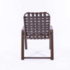 Waterfront Stackable Crossweave Vinyl Strap Dining Patio Chair - Back