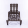 W145B - Waterfront Standard Crossweave Vinyl Strap Chaise Lounge with Arms and 14" Seat Height - Front