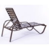 W145B - Waterfront Standard Crossweave Vinyl Strap Chaise Lounge with Arms and 14" Seat Height - Backside
