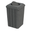 Gray Granite - 32 Gallon Plastic Receptacle with Bug Barrier Lid and Liner