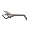 Beige on Dark Gray - Blue on White - Sky Club Stacking Polypropylene Sling Chaise Lounge - 30.2 lbs. - Quick Ship
