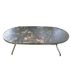 R-18X34PUNCH - 18” x 34” Oval Punched Aluminum Regal Coffee Table for Patios