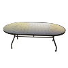 S-18X34PUNCH -  18” x 34” Oval Punched Aluminum Sierra Patio Coffee Table for Patios