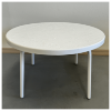 C-24F - 24" Round Fiberglass Classic Side Table with Aluminum Frame - Lifestyle