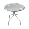 C-30A  - 30” Round Acrylic Classic Patio Dining Table with Aluminum Frame