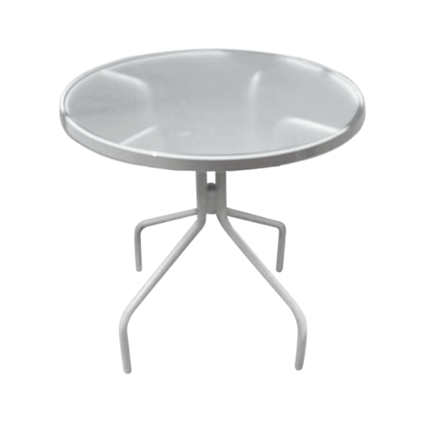 C-30A  - 30” Round Acrylic Classic Patio Dining Table with Aluminum Frame