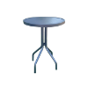 K-30PUNCH - 30” Round Punched Aluminum Kingfisher Patio Dining Table with Aluminum Frame