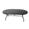 K-42X76PUNCH - 42” x 76” Oval Punched Aluminum Kingfisher Dining Patio Table