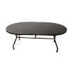S-42X76PUNCH - 42” x 76” Oval Punched Aluminum Sierra Dining Patio Table