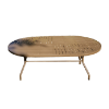 R-42X76PUNCH - 42”x 76” Oval Punched Aluminum Regal Dining Patio Table