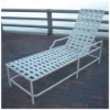 B-150 - Brazil Basketweave Vinyl Strap Chaise Lounge with Arms - 14" Seat Height - Lifestyle