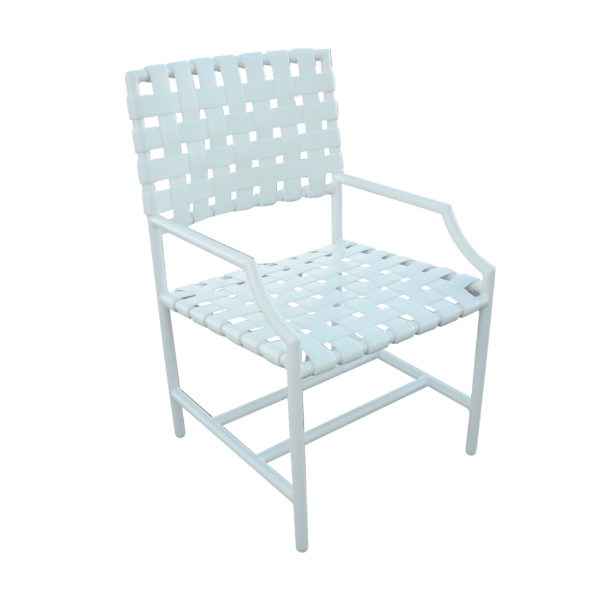 B-50 - Brazil Basketweave Vinyl Strap Poolside Dining Chair