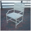 B-50 - Brazil Basketweave Vinyl Strap Poolside Dining Chair - Lifestyle2