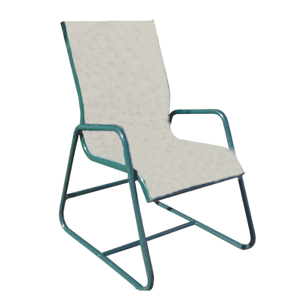 C-55SL - Classic Sling Sled Base Dining Chair for Beach Use