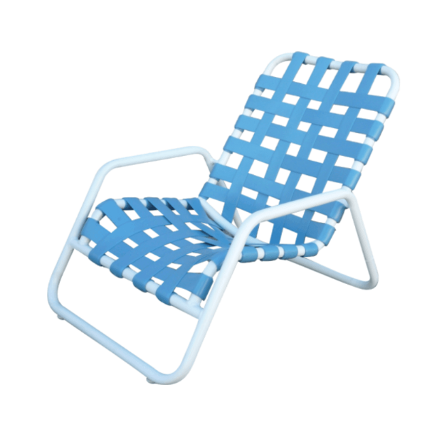 C-40C - Classic Stackable Basketweave Vinyl Strap Sand Chair