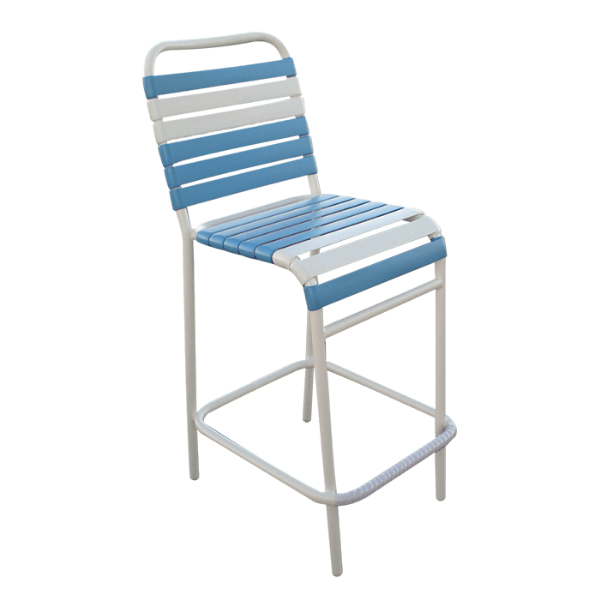 C-75  - Classic Horizontal Vinyl Strap Patio Barchair - 12 lbs. 