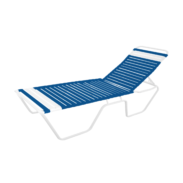 C-15014 - Classic Vinyl Strap Hotel Chaise Lounge - 14" Seat Height