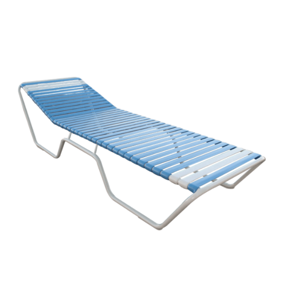C-160 - Classic Vinyl Strap Sun Cot Chaise Lounge  - 12” Seat Height