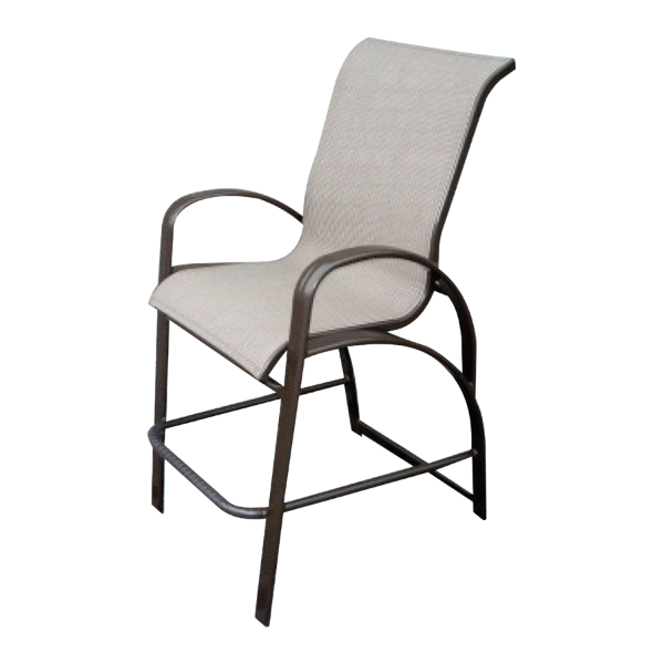 E-75 - Eclipse Curve Sling Patio Barchair with Aluminum Frame - 10 lbs.