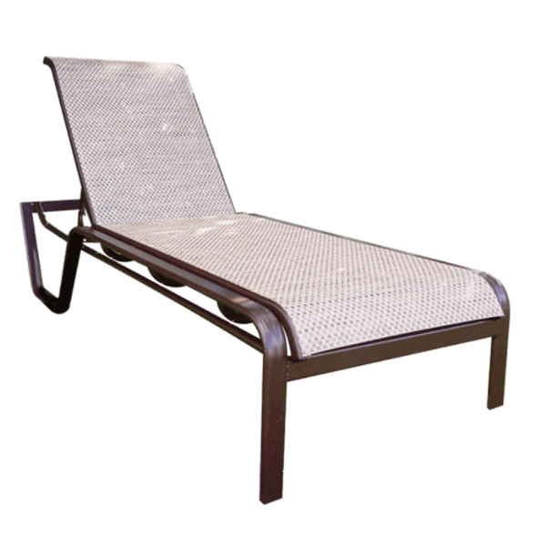 E-159 - Eclipse Stackable Sling Chaise Lounge - 16" Seat Height